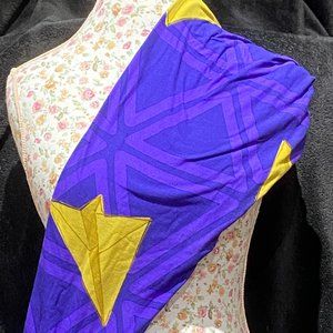 Purple Geometric Gold Tan Paper Airplane TC Lularoe Leggings Brand New 12-20